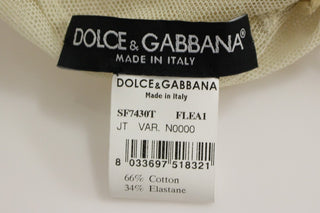 Dolce &amp; Gabbana Elegant Beige Tank Top Blouse