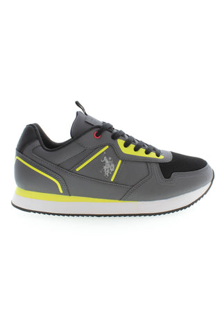 US POLO ASSN. Gray Polyester Men Sneaker