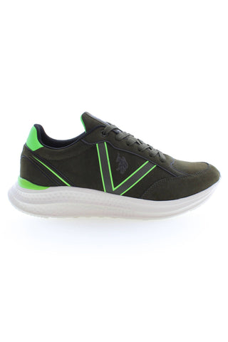 US POLO ASSN. Green Polyester Men Sneaker