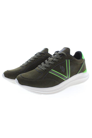 US POLO ASSN. Green Polyester Men Sneaker