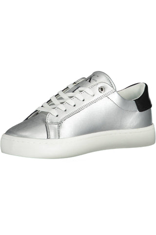 Calvin Klein Silver Cotton Women Sneaker