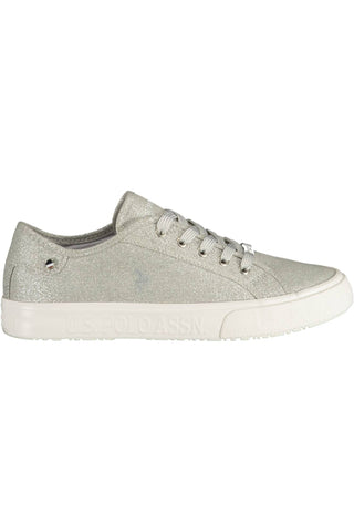 U.S. POLO ASSN. Silver Polyester Women Sneaker