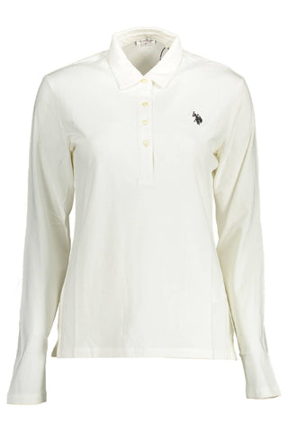 U.S. POLO ASSN. White Cotton Women Polo Shirt