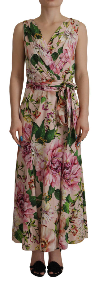 Dolce &amp; Gabbana Elegant Floral Silk Wrap Dress