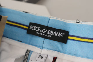 Dolce & Gabbana Elegant High Waist Striped Trousers