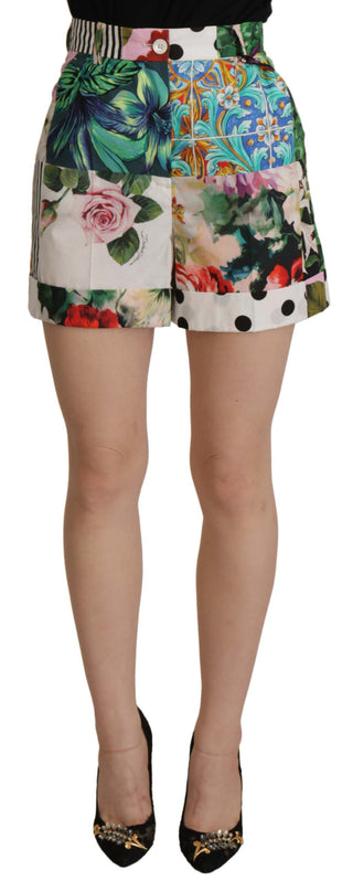 Dolce &amp; Gabbana Floral High Waist Hot Pants Shorts