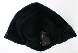 Dolce &amp; Gabbana Exclusive Green Weasel Fur Hooded Scarf