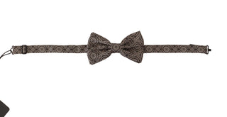 Dolce & Gabbana Elegant Silk Black & White Bow Tie