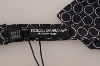 Dolce & Gabbana Elegant Black and White Silk Bow Tie