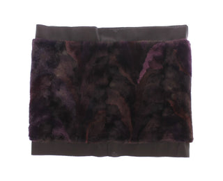 Dolce &amp; Gabbana Exquisite Purple Mink Fur Scarf Wrap