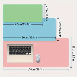 PU Leather Mouse Mat, Desk Mat, Simple Solid Color Computer Mat, Keyboard Mat, Table Mat, Non-slip, Waterproof and Stain Resistant Large/Medium/Small Size, Non-slip Study Desk Mat 