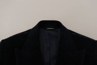 Dolce &amp; Gabbana Elegant Black Cotton Long Cardigan Jacket