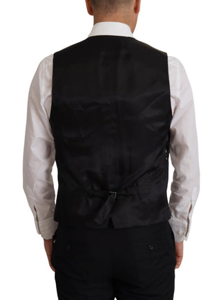 Dolce &amp; Gabbana Elegant Black Martini Blazer and Vest Ensemble