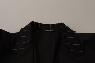 Dolce &amp; Gabbana Elegant Black Cotton-Wool Blend Blazer Jacket