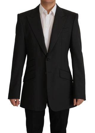 Dolce &amp; Gabbana Elegant Slim Black Wool Blazer Jacket