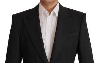 Dolce &amp; Gabbana Elegant Slim Black Wool Blazer Jacket