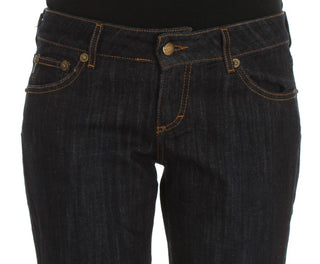 Cavalli Chic Blue Straight Fit Designer Jeans