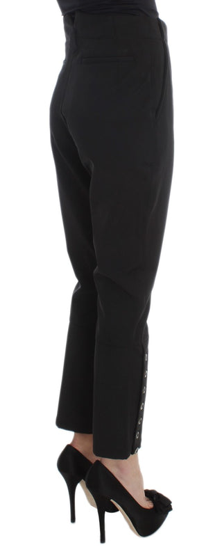 Ermanno Scervino Elegant Cropped Capri Pants in Black