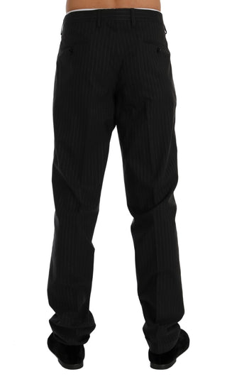 Dolce &amp; Gabbana Elegant Striped Straight Fit Dress Trousers