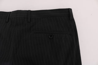 Dolce &amp; Gabbana Elegant Striped Straight Fit Dress Trousers