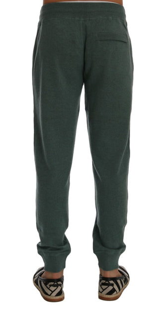 Dolce &amp; Gabbana Elegant Green Cashmere Sport Pants