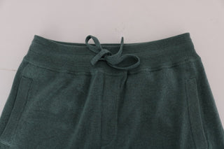 Dolce &amp; Gabbana Elegant Green Cashmere Sport Pants