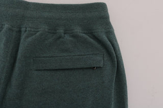 Dolce &amp; Gabbana Elegant Green Cashmere Sport Pants