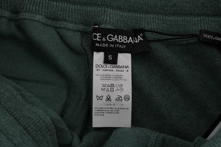 Dolce &amp; Gabbana Elegant Green Cashmere Sport Pants