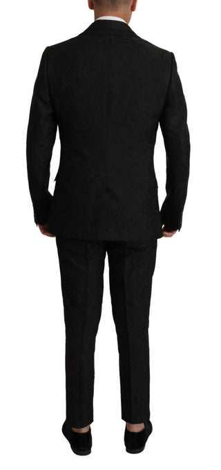 Dolce &amp; Gabbana Elegant Black Two-Piece Martini Suit