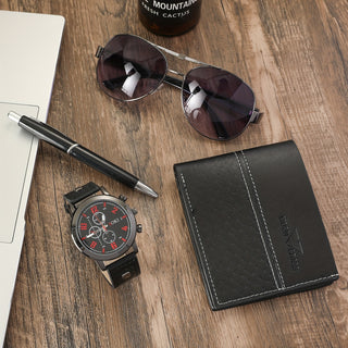 Men's Gift Watch Set, Glasses Set, Wallet and Pen Set, Christmas Gift 