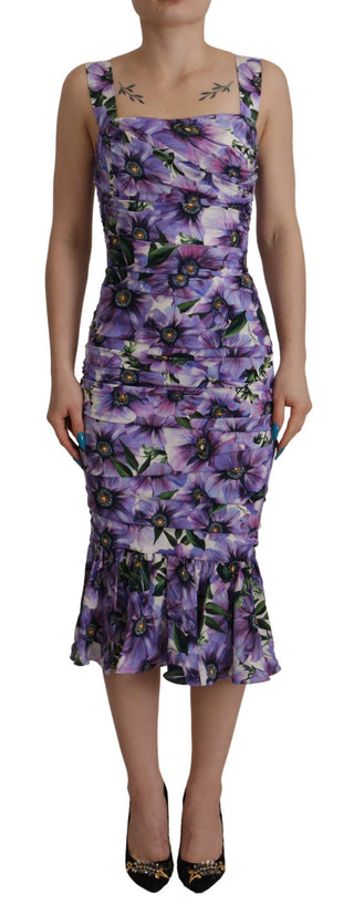 Dolce &amp; Gabbana Floral Elegance Midi Sheath Dress