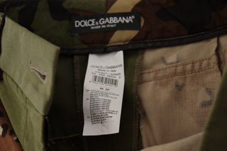 Dolce &amp; Gabbana Army Green High-Waist Hot Pants