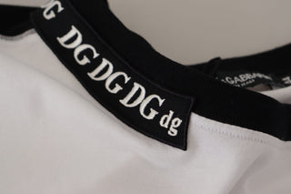 Dolce &amp; Gabbana Elegant Round Neck Slogan Tee