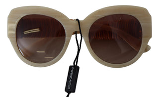 Dolce & Gabbana Beige Chic Acetate Women's Sunglasses