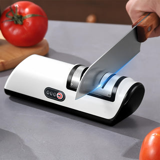 Multifunctional Electric Knife Sharpener with USB Charging, Built-in Lithium Battery, Automatic Quick Sharpening Tool for Kitchen Knives - ABS Material 