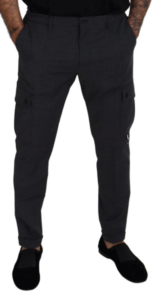 Dolce &amp; Gabbana Elegant Checkered Slim Fit Cargo Pants