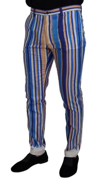 Dolce &amp; Gabbana Sleek Striped Slim Fit Chinos