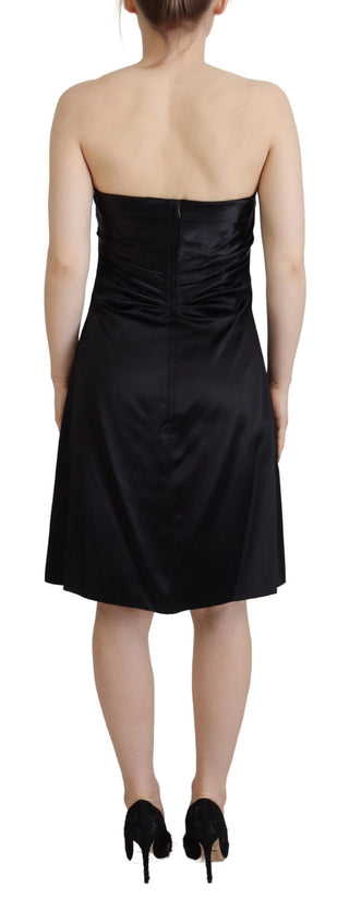 Dolce &amp; Gabbana Elegant Black Silk Mini Sleeveless Dress