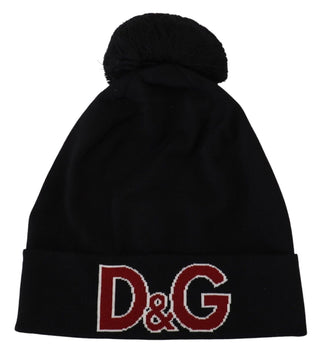 Dolce & Gabbana Elegant Black Virgin Wool Beanie