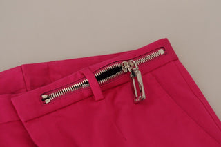 Dolce & Gabbana Chic Pink Cotton Blend Trousers