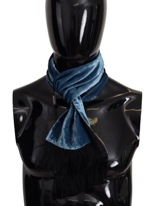 Dolce &amp; Gabbana Elegant Silk Men's Scarf in Regal Blue