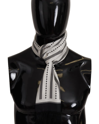 Dolce &amp; Gabbana Elegant Monochrome Silk Men's Scarf