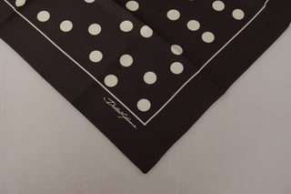 Dolce &amp; Gabbana Elegant Silk Polka Dot Men's Scarf