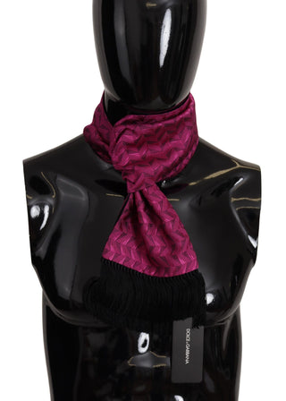 Dolce &amp; Gabbana Elegant Magenta Silk Men's Scarf Wrap