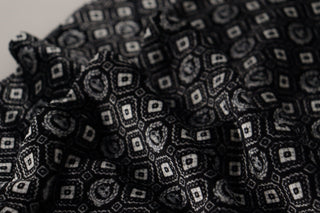 Dolce &amp; Gabbana Elegant Black Geometric Silk Blend Scarf