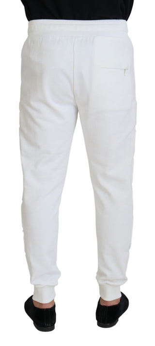 Dolce &amp; Gabbana Elegant White Cotton Sweatpants