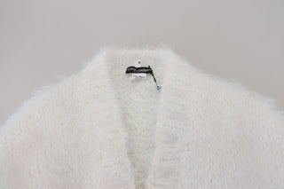 Dolce &amp; Gabbana Elegant White Long Sleeve Cardigan Jacket