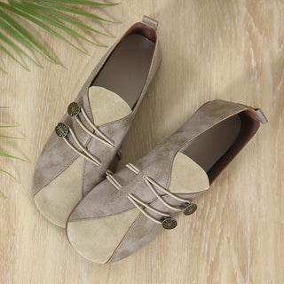 Women's Casual Ballet Flat: Easy-to-wear one-piece design with ankle straps and PU sole 