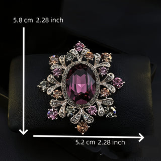 Elegant Imitation Crystal Flower Brooch Pin for Women Daily Wear, Elegant Party Jewelry for Ladies, Coat Accessories 