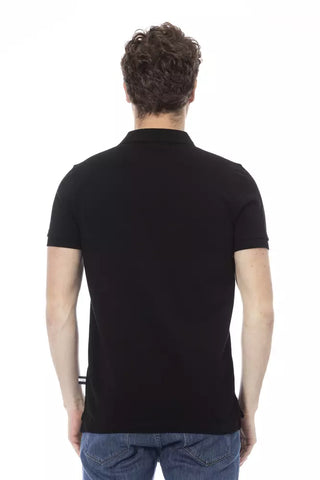 Baldinini Trend Black Cotton Men Polo Shirt